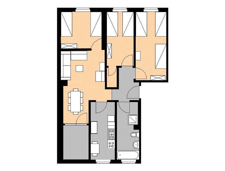 M M Central Apartments Gruppen, Handwerker Und Monteure Budget Berlín Exteriér fotografie